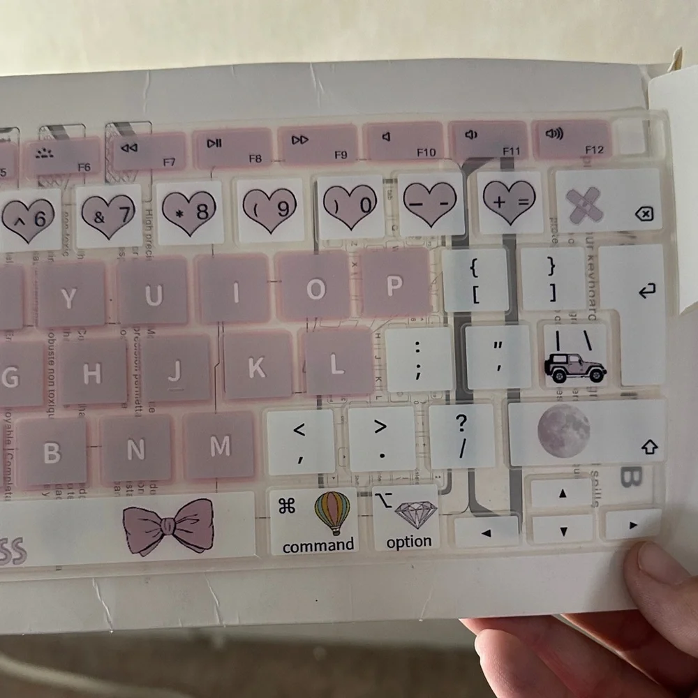NWT Charming Pink and White Keyboard Protector for MacBook Air 13 2020